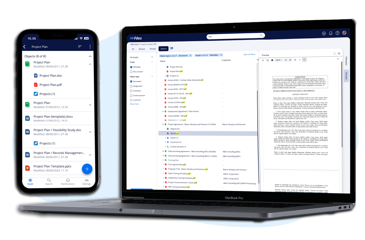 Dokumenthåndtering til computer og mobile